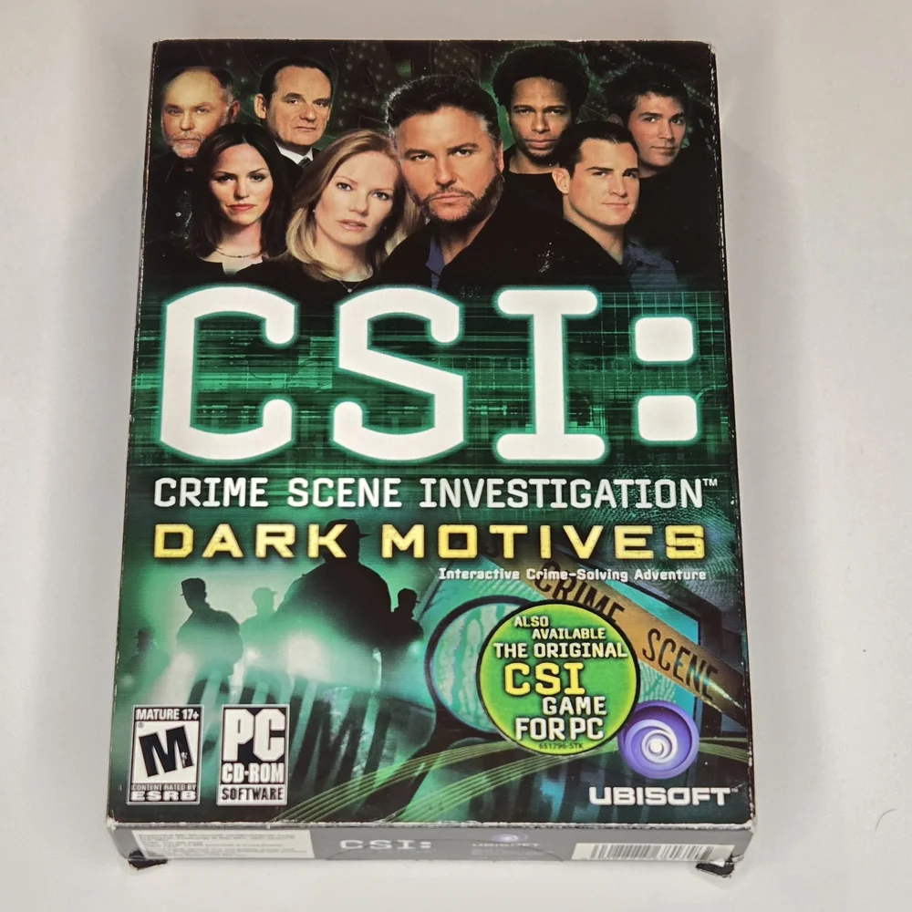 CSI Dark Motives PC Game Complete 3 Disc Set w Case Manual